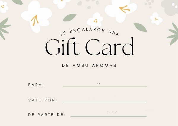 Producto - Gift Card para regalar