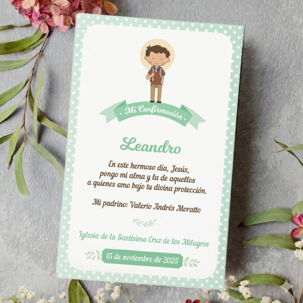 Producto - Diseño de Estampitas - Modelo San Carlo Acutis