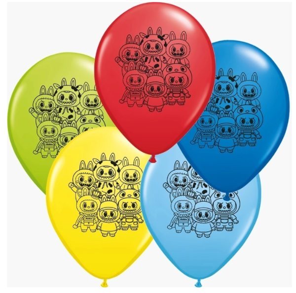 Producto - Globo de látex estampado Labubu x5u