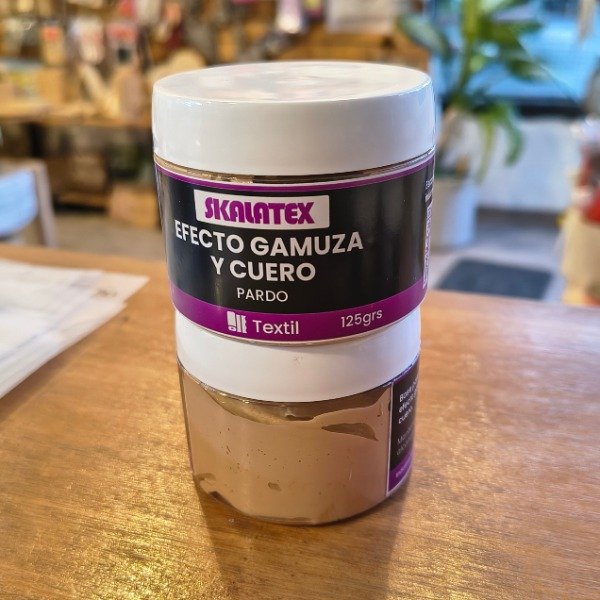 Producto - Efecto gamuza en cuero color Pardo