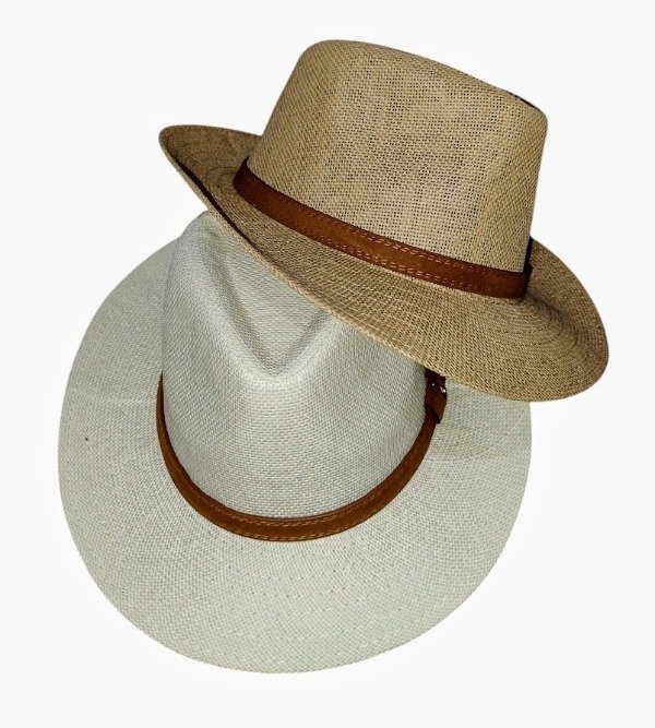Producto - Sombrero indiana ala corta con cinta gamuzada