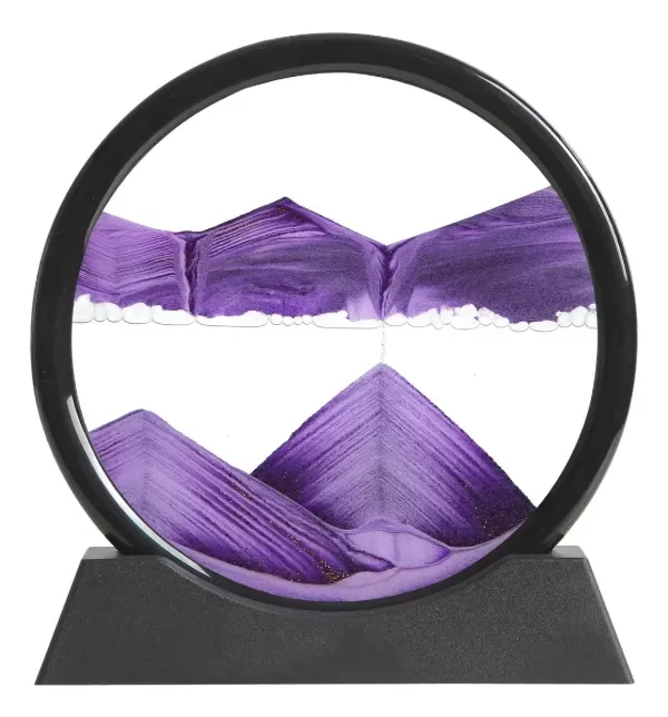 Producto - CUADRO ARENA MOVEDIZA AZUL - REDONDO / DECO EN VIDRIO