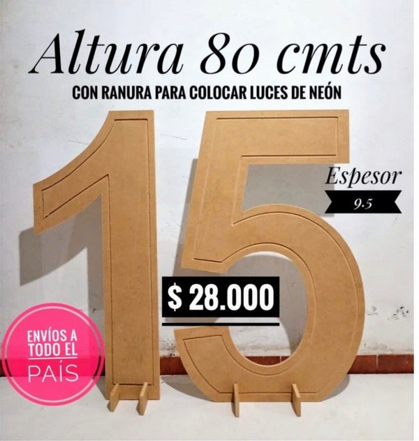 Producto - Número 15 ranura