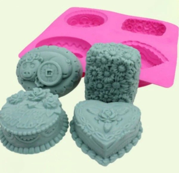 Producto - MOLDE SILICONA X4 FORMAS LABRADAS