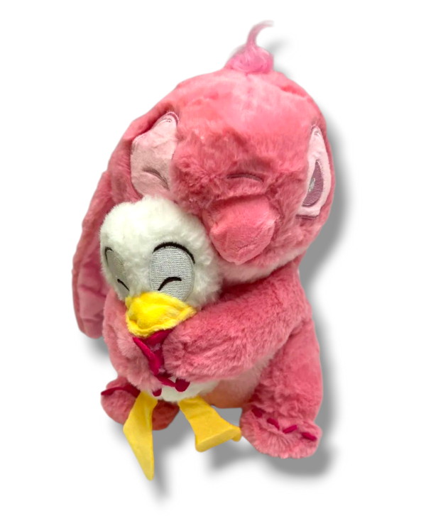 Producto - Stitch Rosa con pato 30 cm