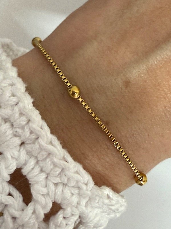 Producto - PD107 Pulsera forcet con bolitas 19 cm