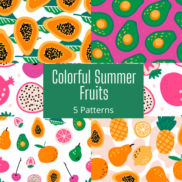 Producto - Coleccion Frutas de verano - Estampado colorido - PA-FR02
