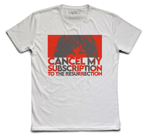 Producto - Remera The Doors - Cancel My Subscription Naranja - Blanca