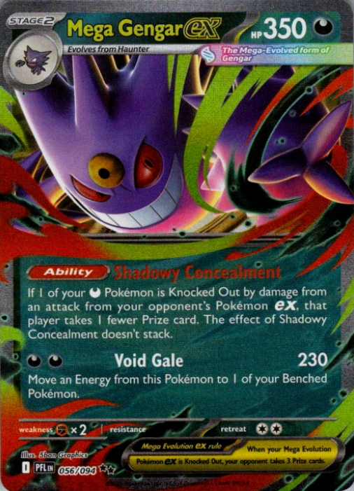 Producto - Mega Gengar ex (056/094) [Mega Evolution: Phantasmal Flames]