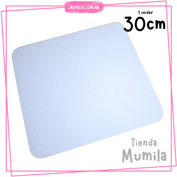Producto - Base Torta Cuadrada 30cm Base Fibroplus 3mm