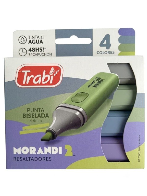 Producto - Set de 4 Resaltadores Trabi Morandi 2