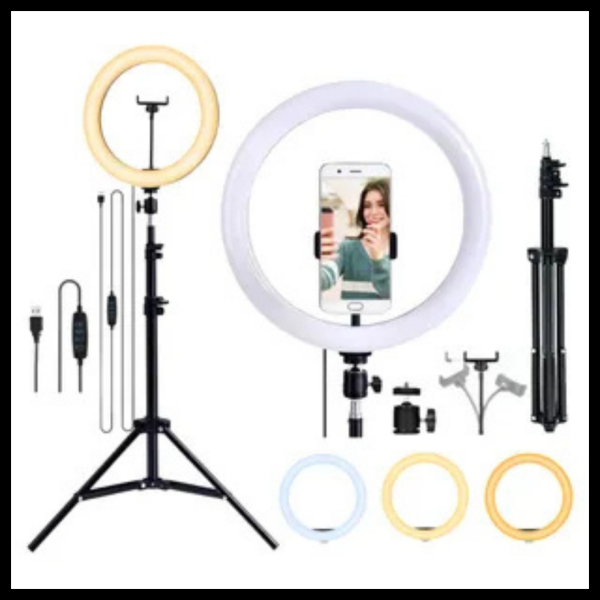 Producto - Aro de Luz 26Cm Con Tripode 2,10Mts