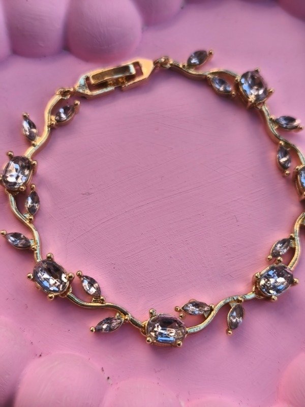 Producto - Pulseras Tulipán Blanca dorada - 1