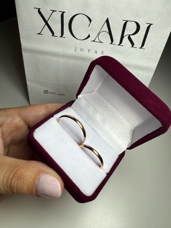 Producto - Dos Alianzas lisas oro 18k - 3