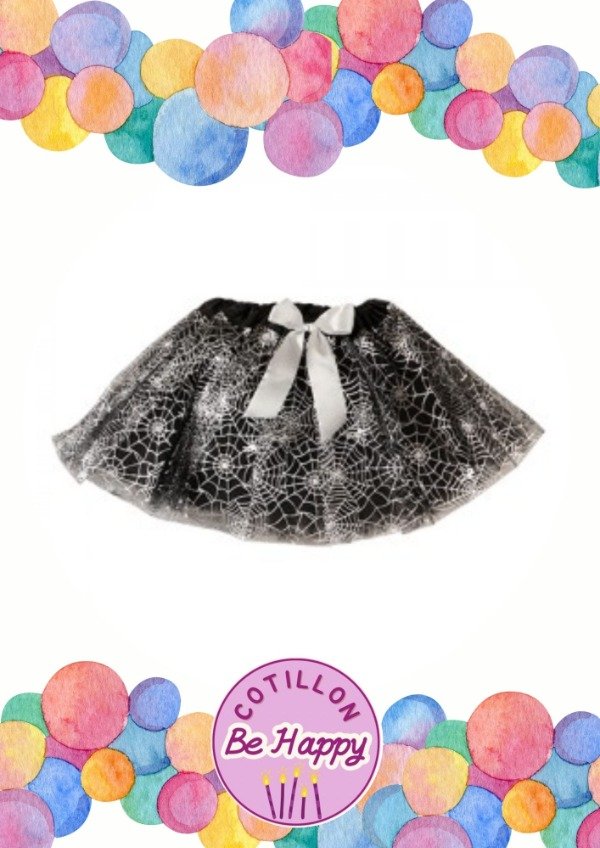 Producto - Tutu Negro Telarañas - infantil