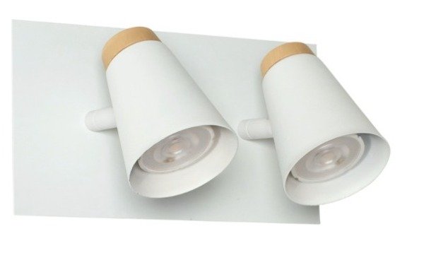 Producto - Aplique 2 luces con detalle madera
