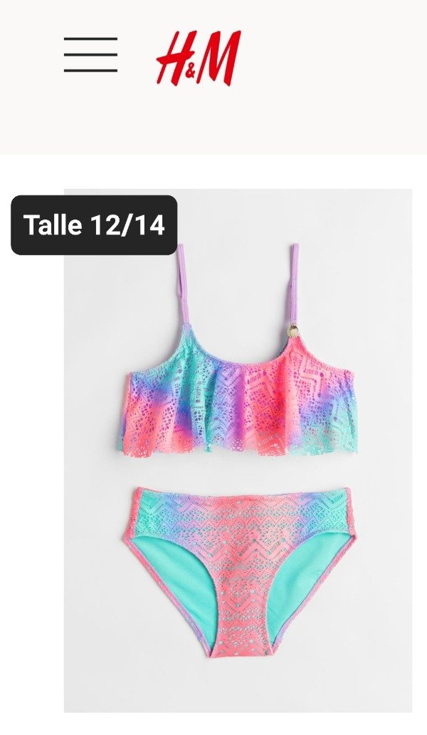 Traje de baño HyM talle 12/14 tejida