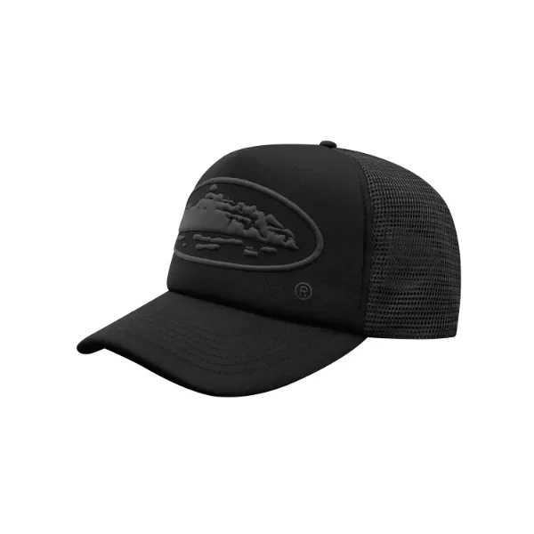 Producto - Corteiz Alcatraz Trucker Hat Triple Black