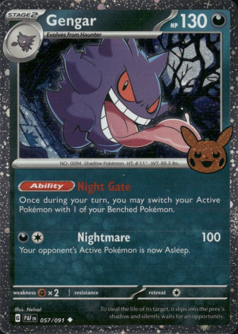Producto - Gengar - 057/091 - Paldean Fates - Trick or TRade 2024 Holo Cosmos