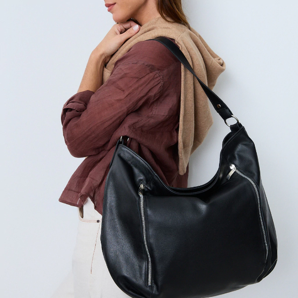 Producto - Cartera Praga Cuero Napa negro