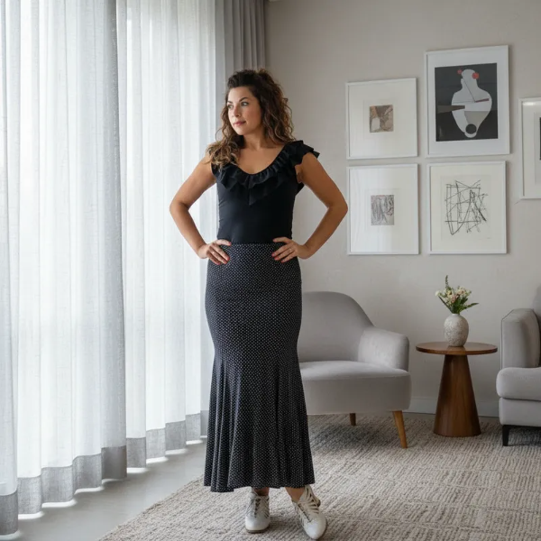 Producto - Falda Sirena Lunares Talle  S