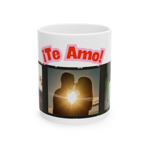 Producto - Taza Personalizable Te Amo - 3 Fotos + Texto Editable