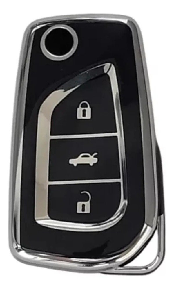 Producto - FUNDA TPU VIRA PLATEADA TOYOTA COROLLA HILUX ETIOS CROSS 3 BOT