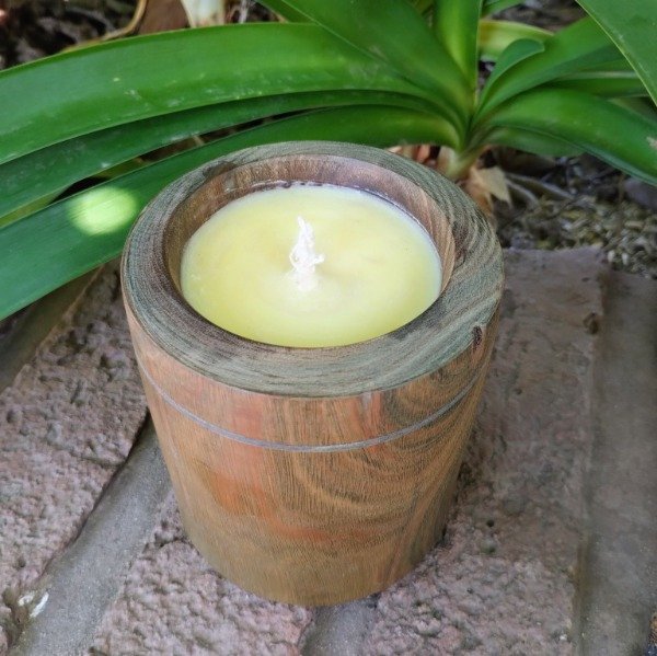 Producto - Velón de Soja en Cuenco de Palo Santo
