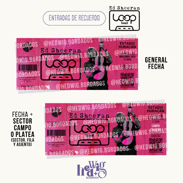 Producto - Entradas de recuerdo 14x6 - ED SHEERAN Loop Tour Huracan #2