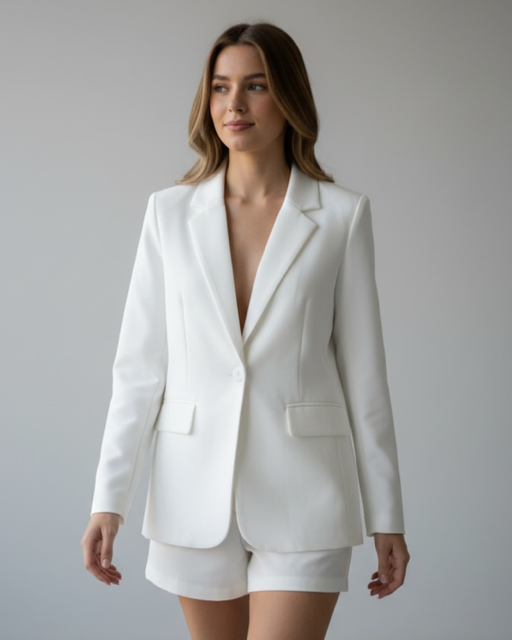 Producto - BLAZER SASTRERO IMPORTADO BOLSILLOS WHITE 0812