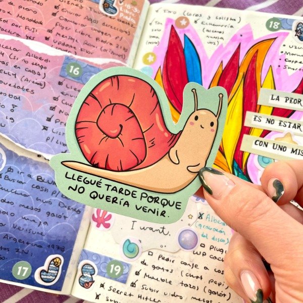 Producto - Sticker die cut OPP Caracol impuntual