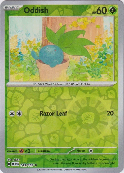Producto - Oddish - 043/165 - Scarlet and Violet 151 - Reverse Holo