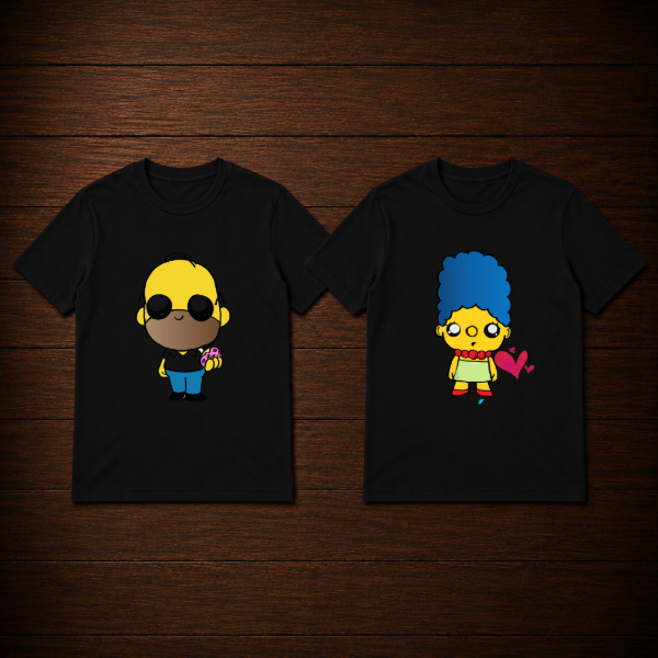 Producto - Remera - Homero y marge animado (diseños dobles) - 0