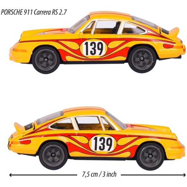 Producto - Majorette Porsche Deluxe Moving Parts Porsche 911 Carrera RS 2.7 Yellow - 3