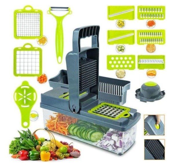 Producto - MANDOLINA RAYADORA DE VERDURAS 14 EN 1