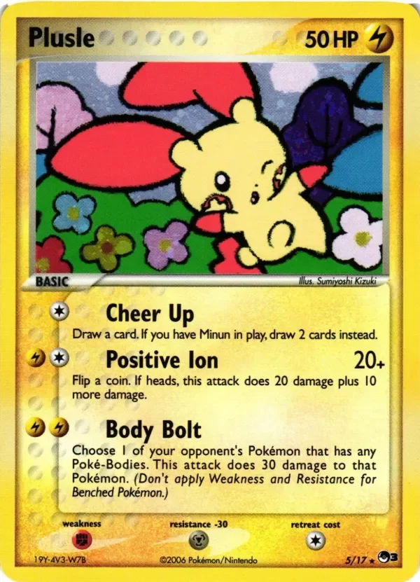 Producto - Plusle 5/17 POP Series 3 Cosmo Holo EX Dragon Frontiers Blisters