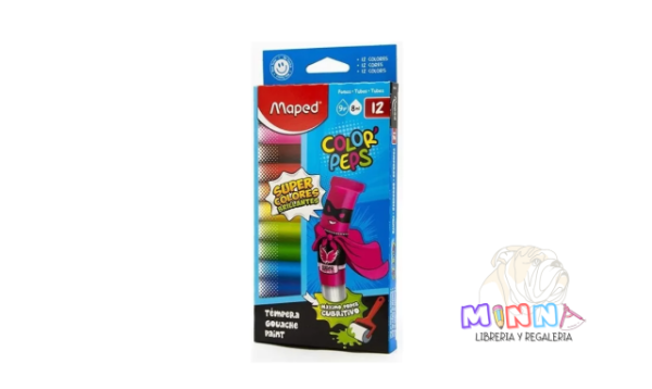 Producto - Tempera Maped Color Peps X12 Colores Surtidos Clasicos