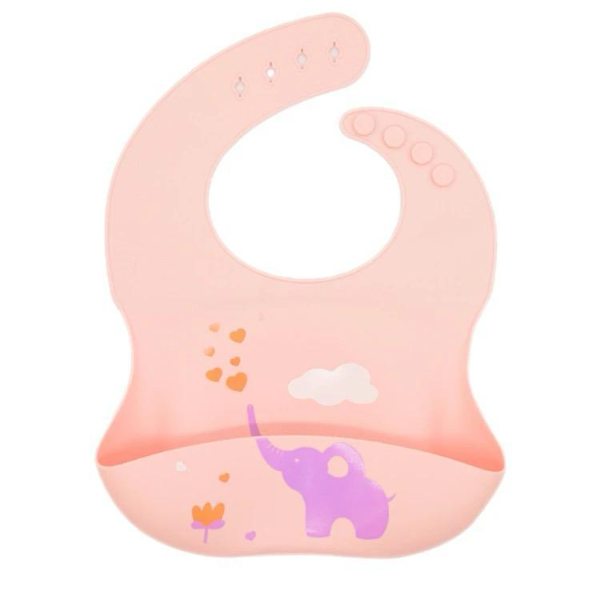 Producto - Babero rosa elefanta