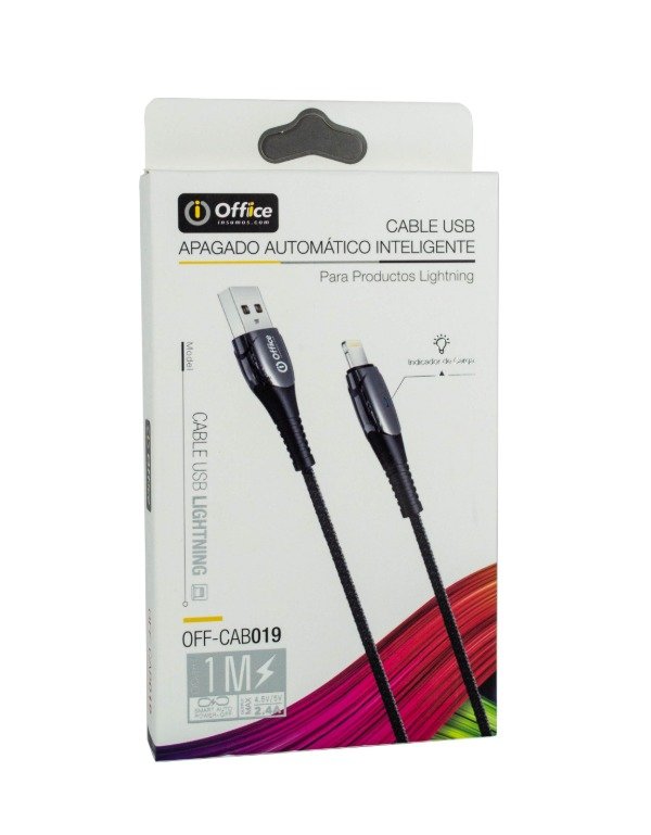 Producto - CABLE USB 2.0 A LIGHTNING  (IPHONE)1.00 MTS  2.4 AMP AUTO OFF