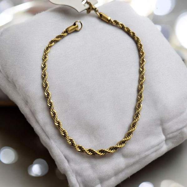 Producto - Pulsera dorada Tourbillon 19cm 0.6mm