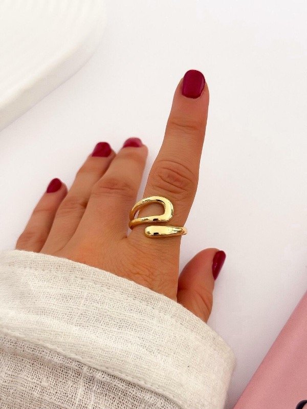 Producto - Anillo acero dorado regulable 4