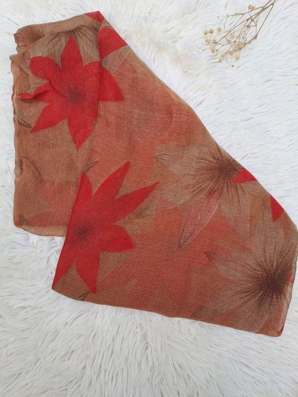 Producto - PEST06 Pañuelo Tela Estampado Flores Rojas