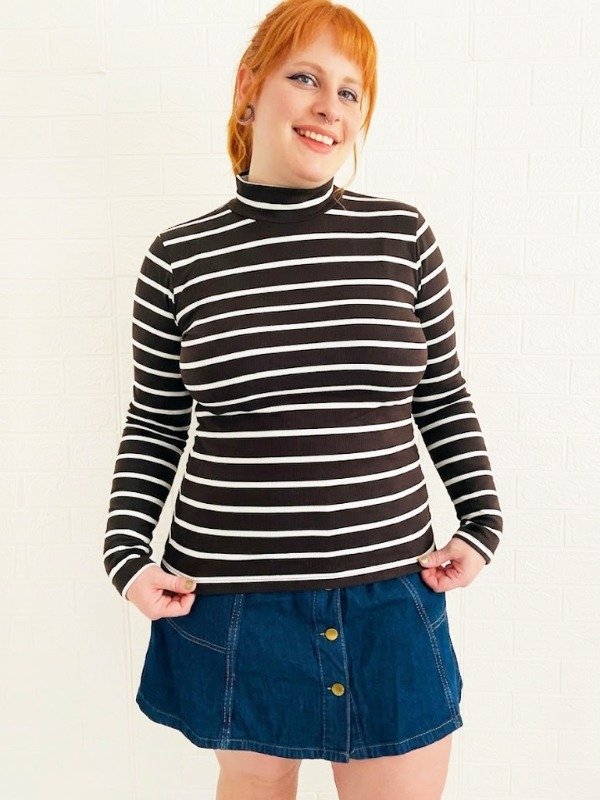 Producto - Polera Rayado B/N