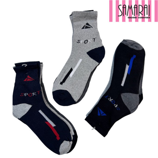 Producto - PACK X3 MEDIAS SPORT HOMBRE