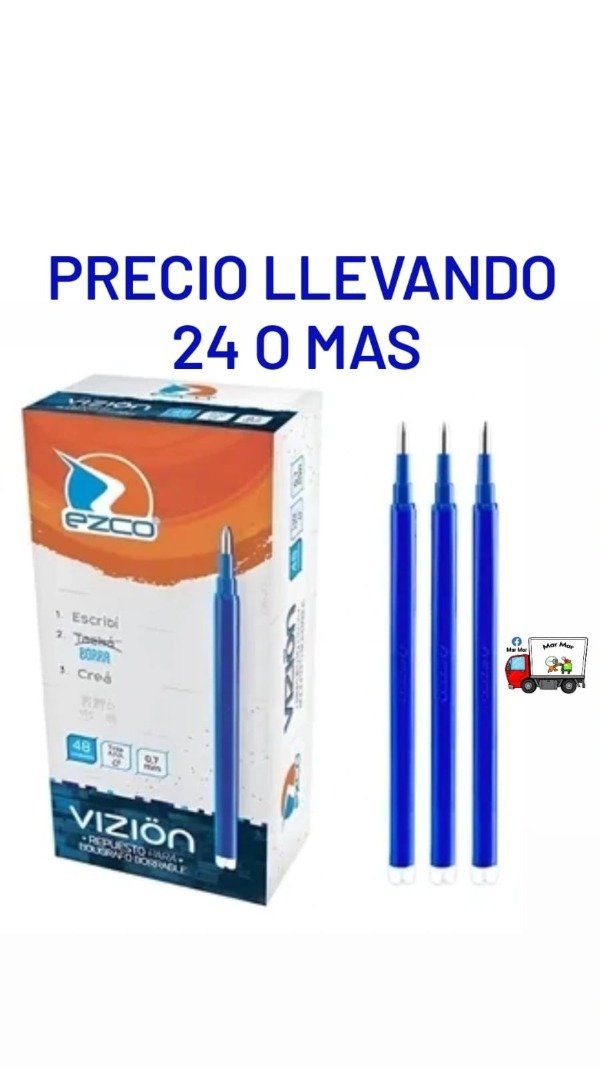 Producto - Repuesto lapicera borrable ezco (cantidad)