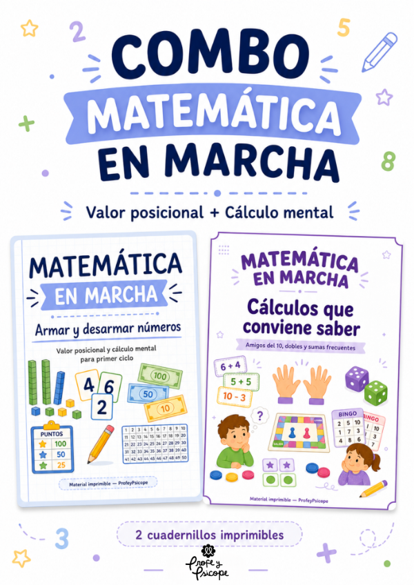 Producto - COMBO Matemática en marcha: Valor posicional + Cálculos que conviene saber