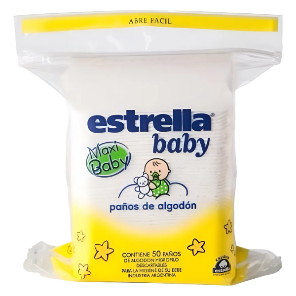 Producto - Paños de Algodón Estrella x50un