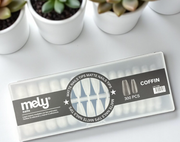 Producto - TIPS SOFT GEL MELY COFFIN PRE LIMADOSX300u