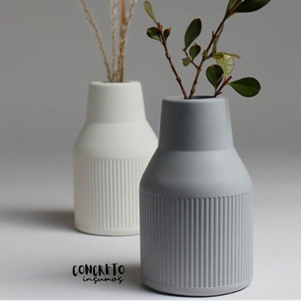 Producto - MOLDE DE SILICONA FLORERO RAYADO