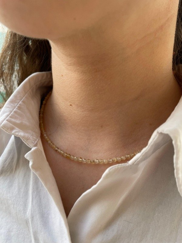 Producto - Collar facetado citrino